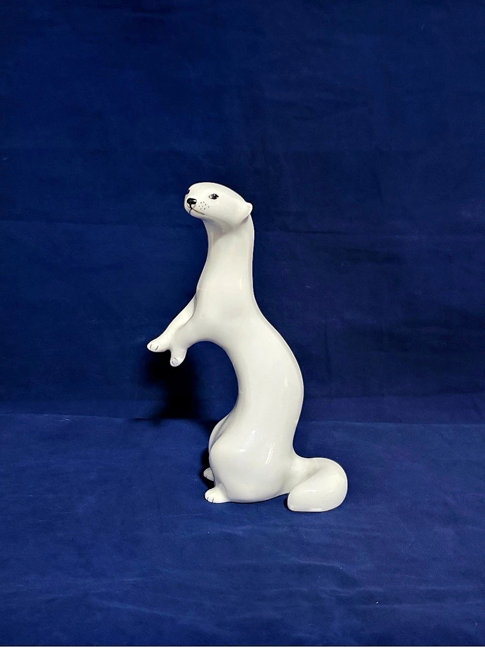 Vintage Lomonosov LFZ USSR Porcelain Standing Weasel Ermine Stoat 7.25"